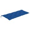 Tuinbank met blauw kussen 240 cm massief teakhout