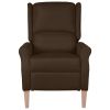Fauteuil verstelbaar stof donkerbruin