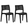 Tuinstoelen 2 st polypropeen antracietkleurig