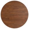 Tafelblad rond Ø60x1,5 cm bewerkt massief eikenhout donkerbruin