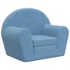 Kinderbank zacht pluche blauw