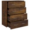 Dressoir met 4 lades 60x30,5x71 cm gerookt eiken
