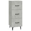 Dressoir 34,5x34x90 cm bewerkt hout betongrijs