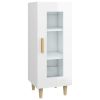 Dressoir 34,5x34x90 cm bewerkt hout hoogglans wit