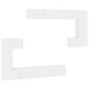 Tv-wandmeubel bewerkt hout wit