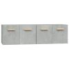 Wandkasten 2 st 60x36,5x35 cm bewerkt hout betongrijs