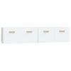 Wandkasten 2 st 80x35x36,5 cm bewerkt hout wit