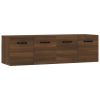 Wandkasten 2 st 80x35x36,5 cm bewerkt hout bruineikenkleurig