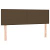 Hoofdborden 2 st 72x5x78/88 cm stof donkerbruin