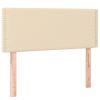 Hoofdbord 80x5x78/88 cm stof crèmekleurig