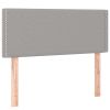 Hoofdbord 100 x 5 x 78/88 cm stof lichtgrijs