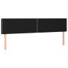 Hoofdborden 2 st 80x5x78/88 cm stof zwart