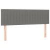 Hoofdborden 2 st 72x5x78/88 cm stof donkergrijs
