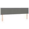 Hoofdborden 2 st 80x5x78/88 cm stof donkergrijs