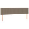 Hoofdborden 2 st 80x5x78/88 cm stof taupe