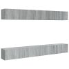Tv-meubelen 8 st 60x30x30 cm bewerkt hout grijs sonoma eiken