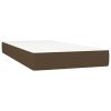 Pocketveringmatras 100x200x20 cm stof donkerbruin