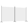 Kamerscherm met 2 panelen 348x180 cm stof wit