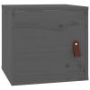 Wandkast 31,5x30x30 cm massief grenenhout grijs