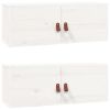 Wandkasten 2 st 80x30x30 cm massief grenenhout wit
