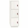 Hoge kast 34x40x108,5 cm massief grenenhout wit