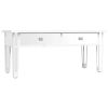 Salontafel gespiegeld 106x45x45 cm bewerkt hout en glas