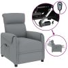 Fauteuil elektrisch verstelbaar stof lichtgrijs