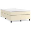 Boxspringframe kunstleer crèmekleurig 120x200 cm
