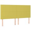 Hoofdborden 4 st 90x5x78/88 cm stof groen