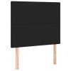 Hoofdborden 2 st 100x5x78/88 cm kunstleer zwart
