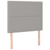 Hoofdborden 2 st 90x5x78/88 cm stof lichtgrijs