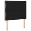 Hoofdborden 2 st 90x5x78/88 cm stof zwart
