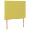 Hoofdborden 2 st 90x5x78/88 cm stof groen