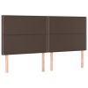 Hoofdborden 4 st 80x5x78/88 cm kunstleer bruin