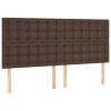 Hoofdborden 4 st 80x5x78/88 cm kunstleer bruin