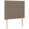 Hoofdborden 2 st 80x5x78/88 cm stof taupe