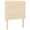 Hoofdborden 2 st 90x5x78/88 cm stof crèmekleurig