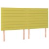 Hoofdborden 4 st 100x5x78/88 cm stof groen