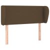 Hoofdbord met randen 83x23x78/88 cm stof donkerbruin