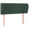 Hoofdbord met randen 83x23x78/88 cm fluweel donkergroen