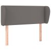 Hoofdbord met randen 83x23x78/88 cm kunstleer grijs