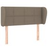 Hoofdbord met randen 93x23x78/88 cm stof taupe