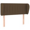 Hoofdbord met randen 93x23x78/88 cm stof donkerbruin