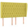 Hoofdbord met randen 163x23x118/128 cm stof groen