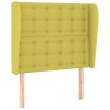 Hoofdbord met randen 103x23x118/128 cm stof groen