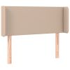 Hoofdbord met randen 93x16x78/88 cm kunstleer cappuccinokleur