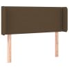 Hoofdbord met randen 103x16x78/88 cm stof donkerbruin