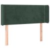 Hoofdbord met randen 83x16x78/88 cm fluweel donkergroen