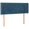 Hoofdbord met randen 93x16x78/88 cm fluweel donkerblauw