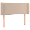 Hoofdbord met randen 93x16x78/88 cm kunstleer cappuccinokleur